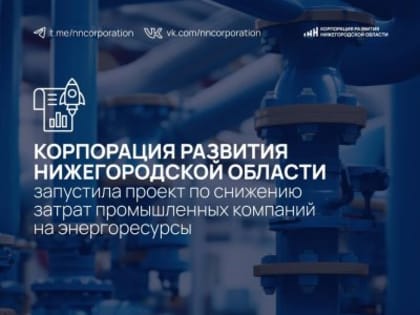 Корпорация развития реализует проект по снижению затрат нижегородских промышленников на электроснабжение с помощью газовых электростанций