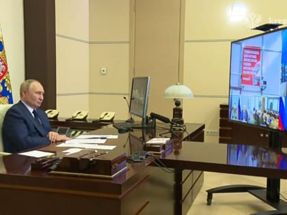Путин по видеосвязи принял участие в запуске комплекса печей 