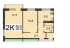 2-к квартира, 42.6 м², 2/5 эт.