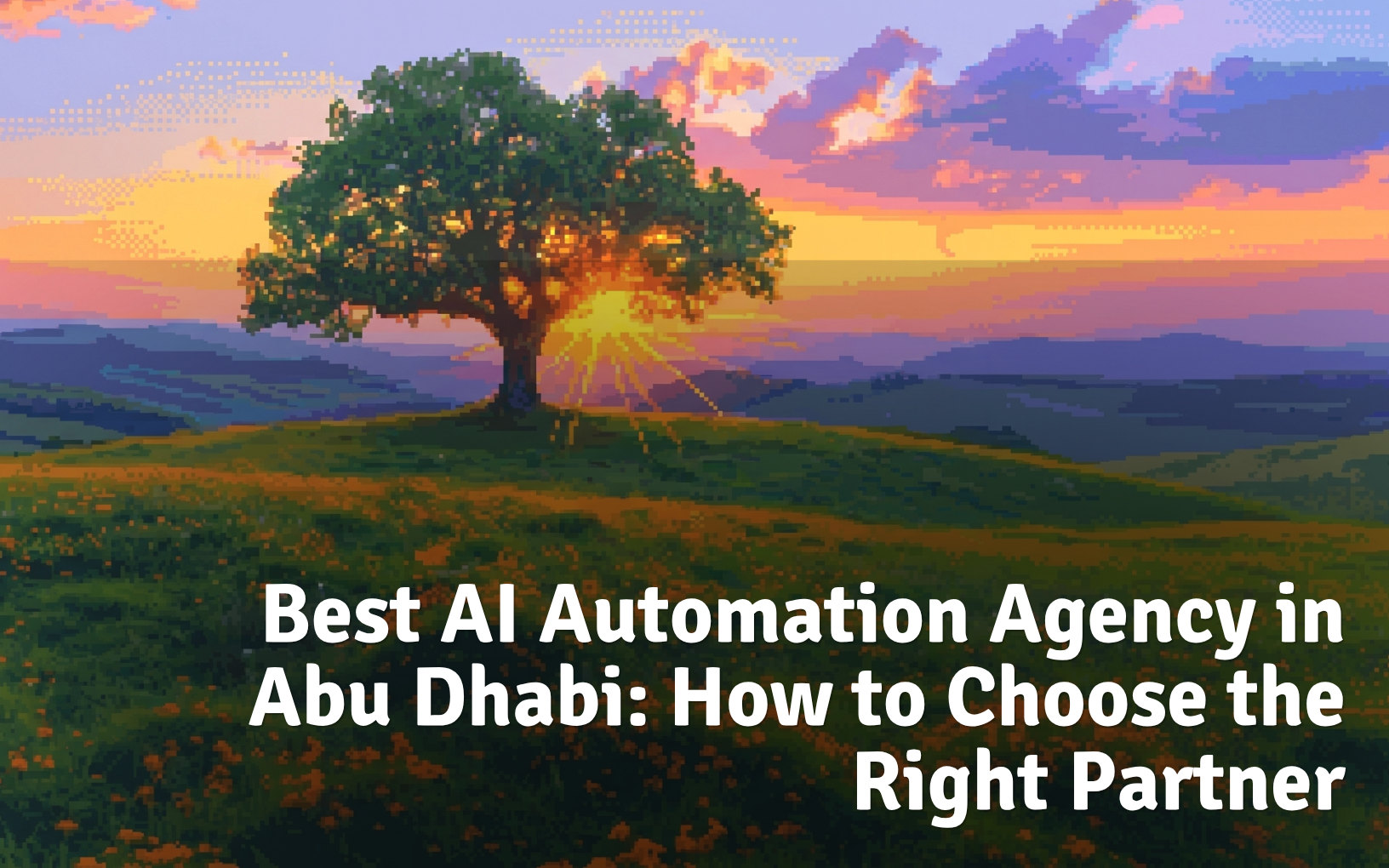 AI automation workflow diagram for Abu Dhabi businesses showing connected nodes and global operations.