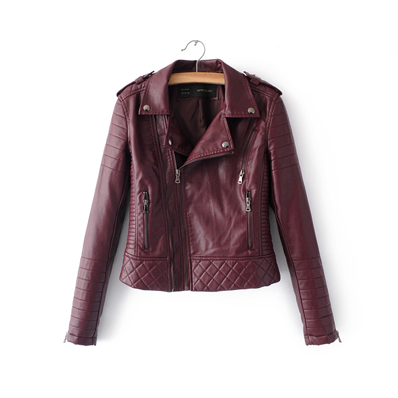 Women Fashion Soft Faux Leather Jackets -Motorcyle Zippers Biker Blue Coat Image 10 Women Fashion Soft Faux Leather Jackets -Motorcyle Zippers Biker Blue Coat Image 10