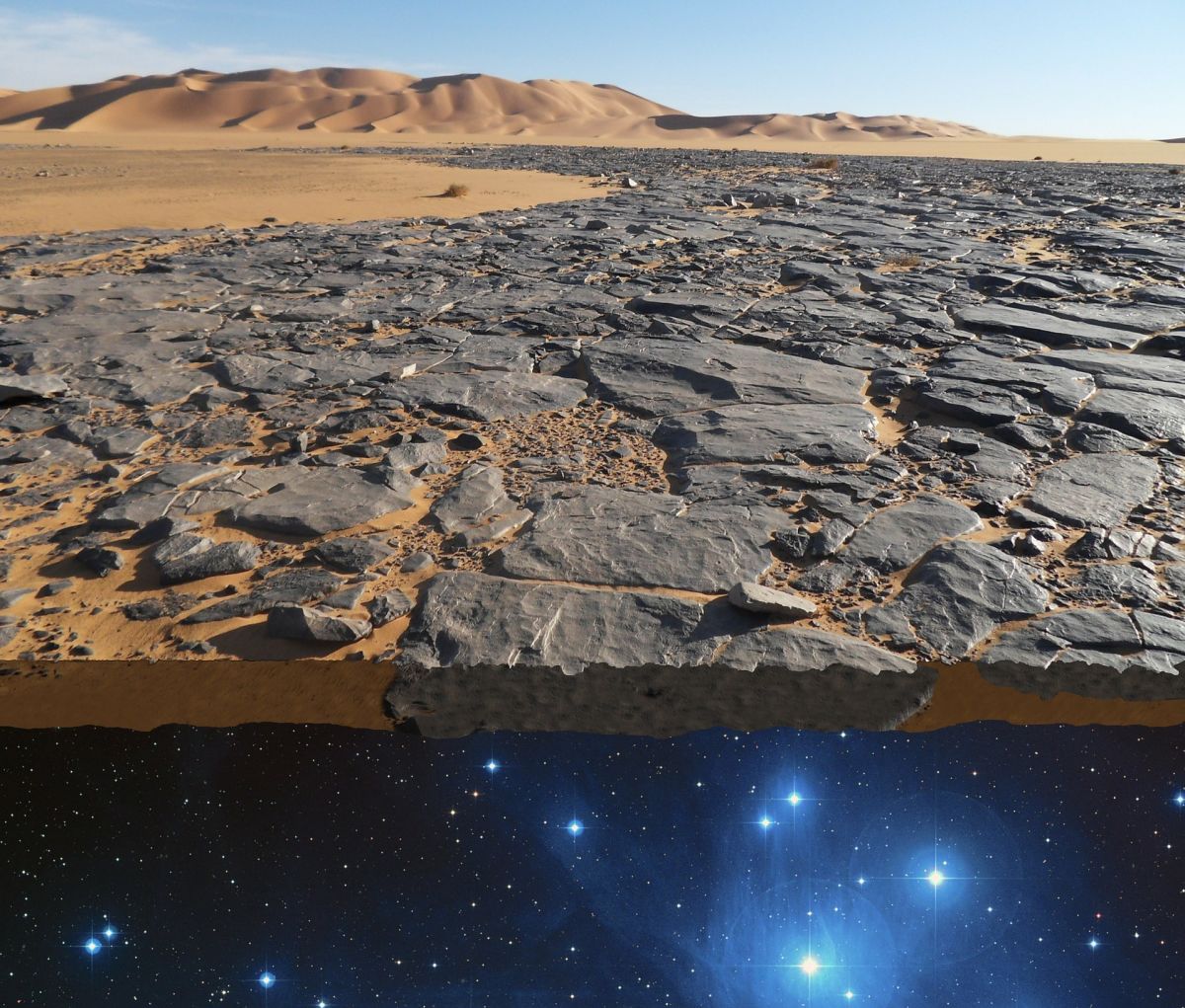 Flat earth, rocks, edge, world, universe