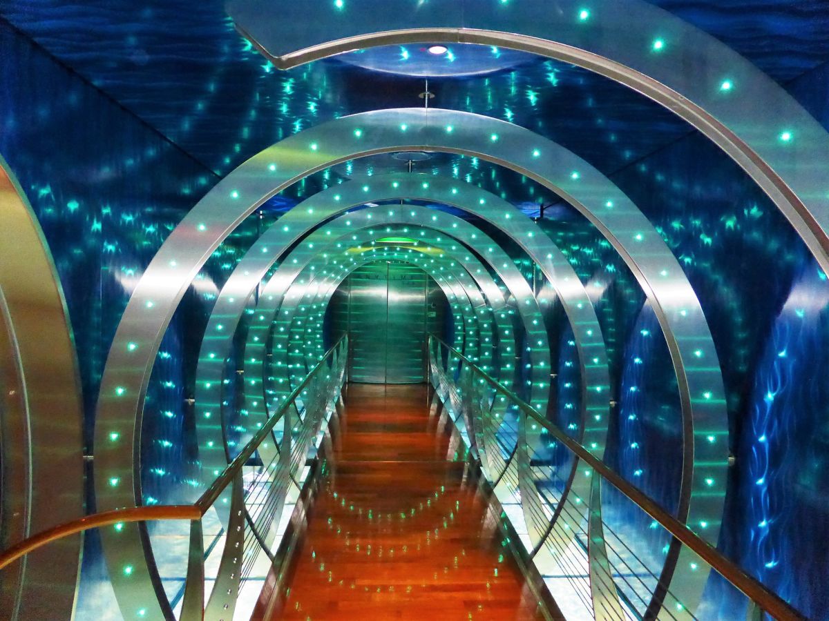 Tunnel, led lights, lighting, psychedelic, science fiction