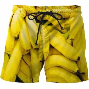 Summer Men Beach Shorts 2018 bananas yellow 3D Print New Fashion Men's Bermuda Boardshorts Fitness Trousers Plus Size Quick Dry Image 1