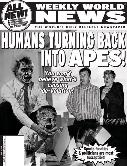 Humans turning back into apes