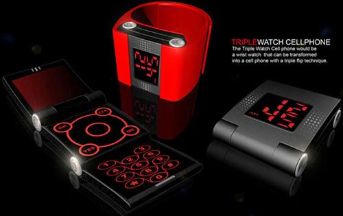 Triple mobile-phone-watch by Manon-Maneenawa