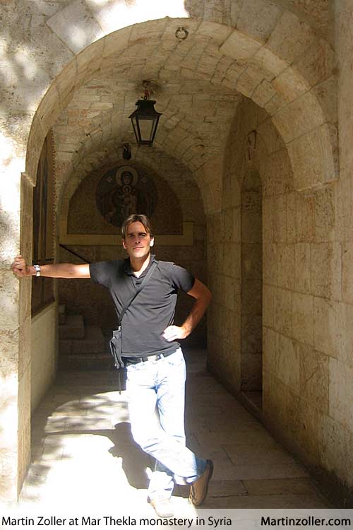 Martin Zoller in Syrien im Mar Thekla Kloster. Martin Zoller in Syrien im Mar Thekla Kloster.