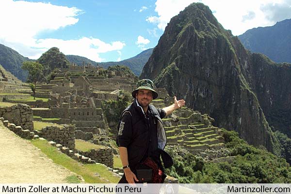 Hellseher Martin Zoller an einem berühmten kraftplatz in Peru: Machu Picchu in Peru. Hellseher Martin Zoller an einem berühmten kraftplatz in Peru: Machu Picchu in Peru.