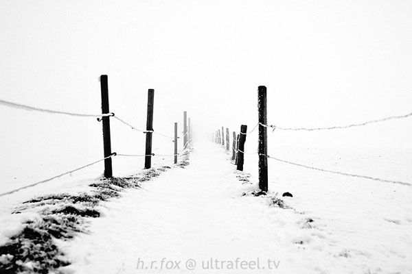'Fence into Infinity' by h.r.fox - snowy landscape
