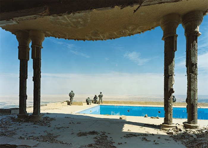 Saddam Hussein's Udays palace with swimming pool near river Tigris by Richard Mosse