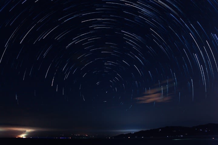 Space, sky- circled stars