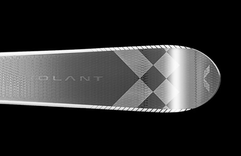 Silver alpine ski by Volant