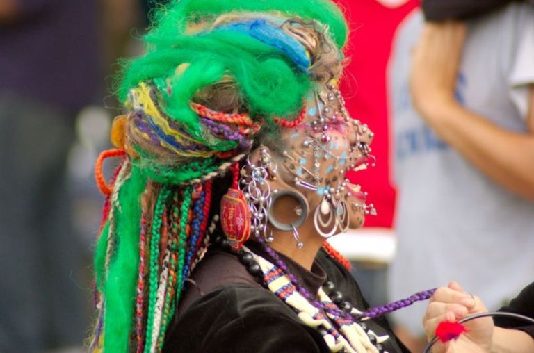 Elaine Davidson with extreme piercings