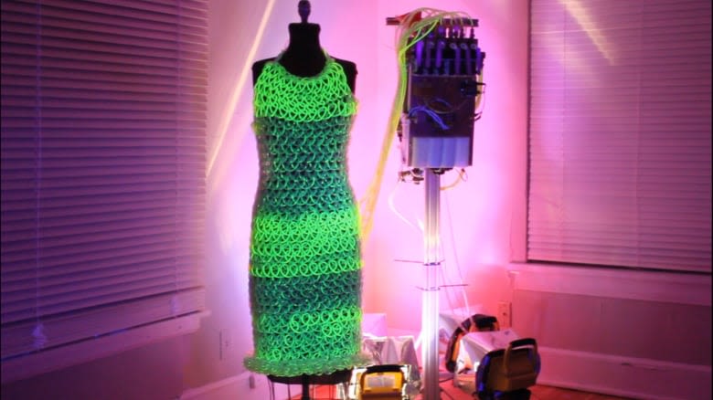 Fluid Psychedelic Sculpture dress by Charlie Bucket