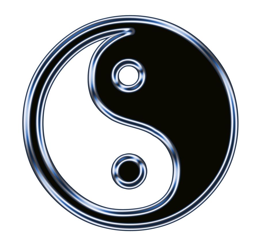 Yin-Yang symbol - black and white