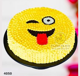 Yellow Emoji Loji cake