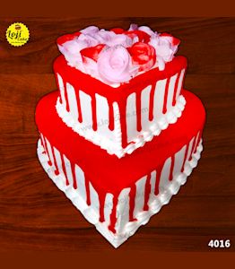 Special Heart 2 Tier  Loji cake