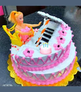 Piano Theme Doll Cake Loji cake