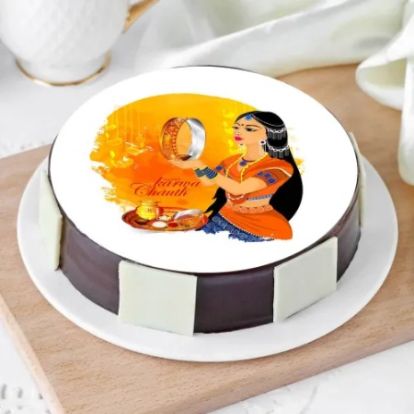 Karwa Chouth Cake | Karwa Chouth Cake Suratgarh Rajasthan - Loji Cake