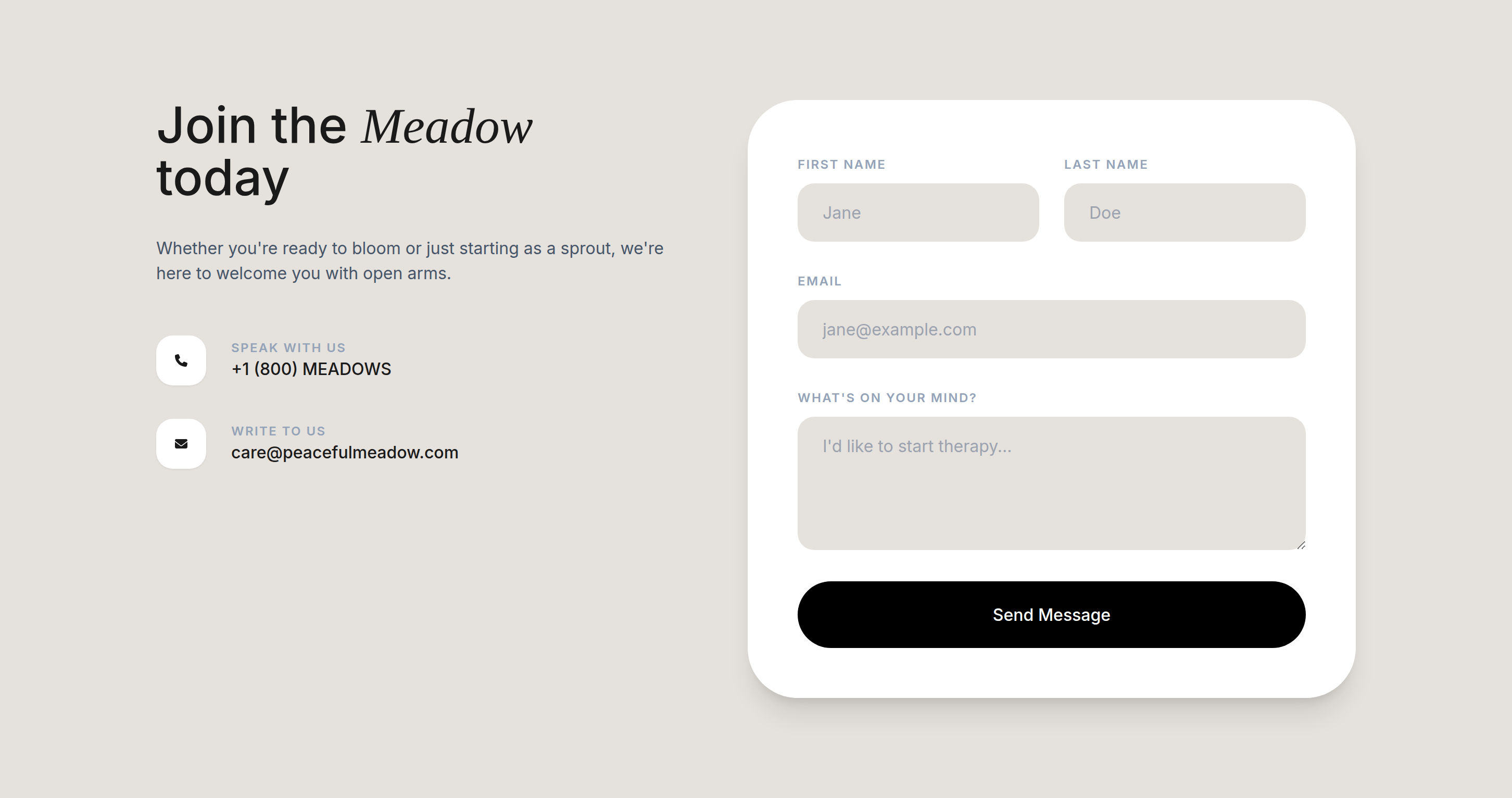 Peaceful Meadow Contact preview