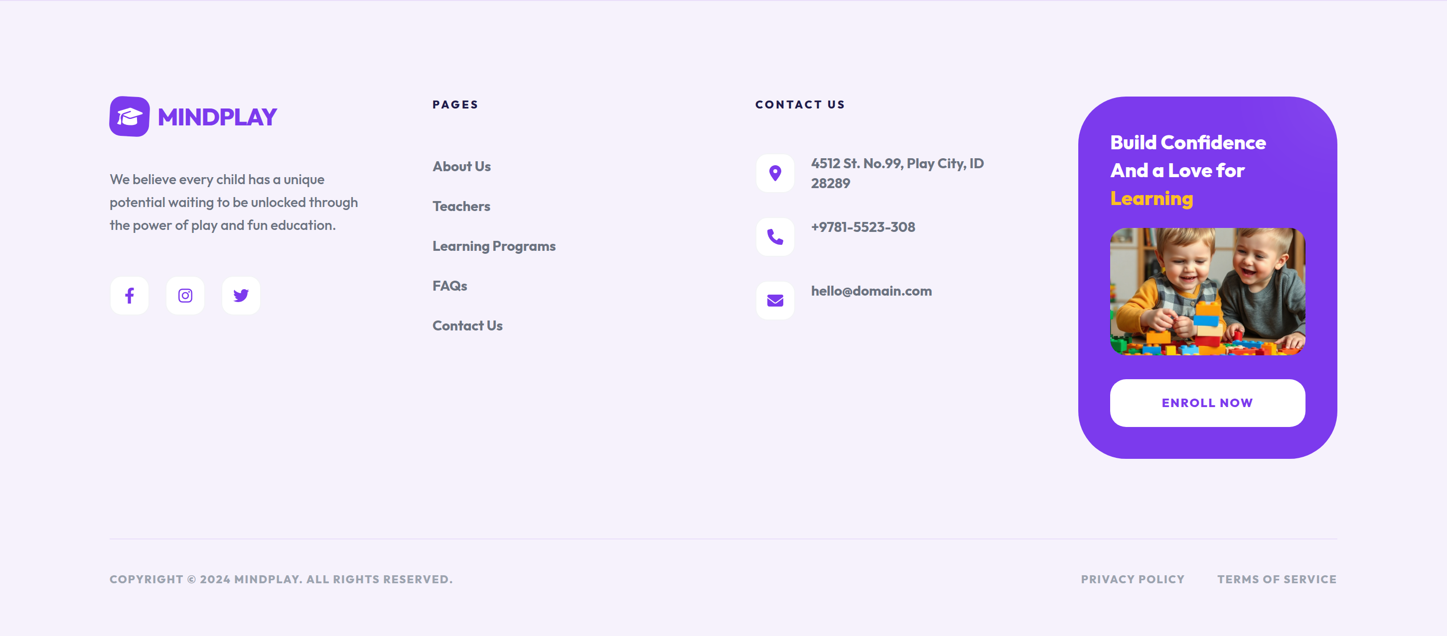 MindPlay Footer preview