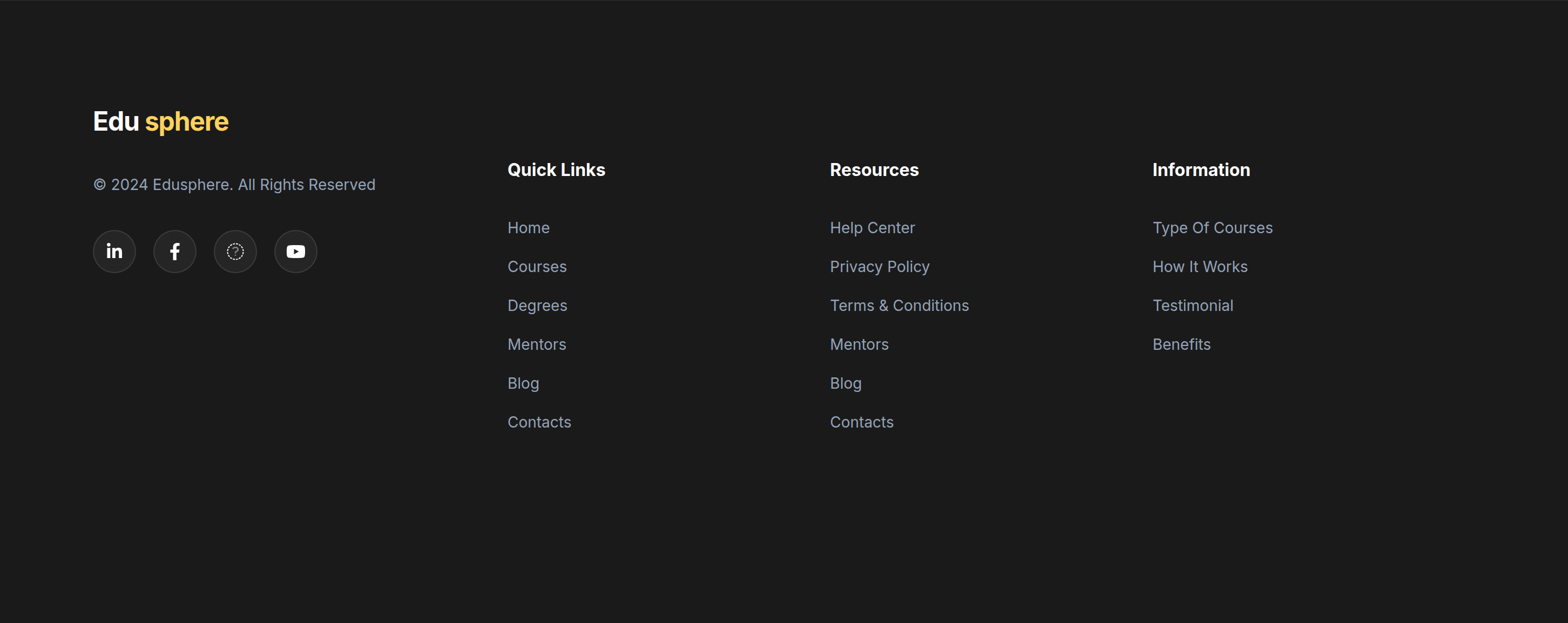 Edusphere Footer preview