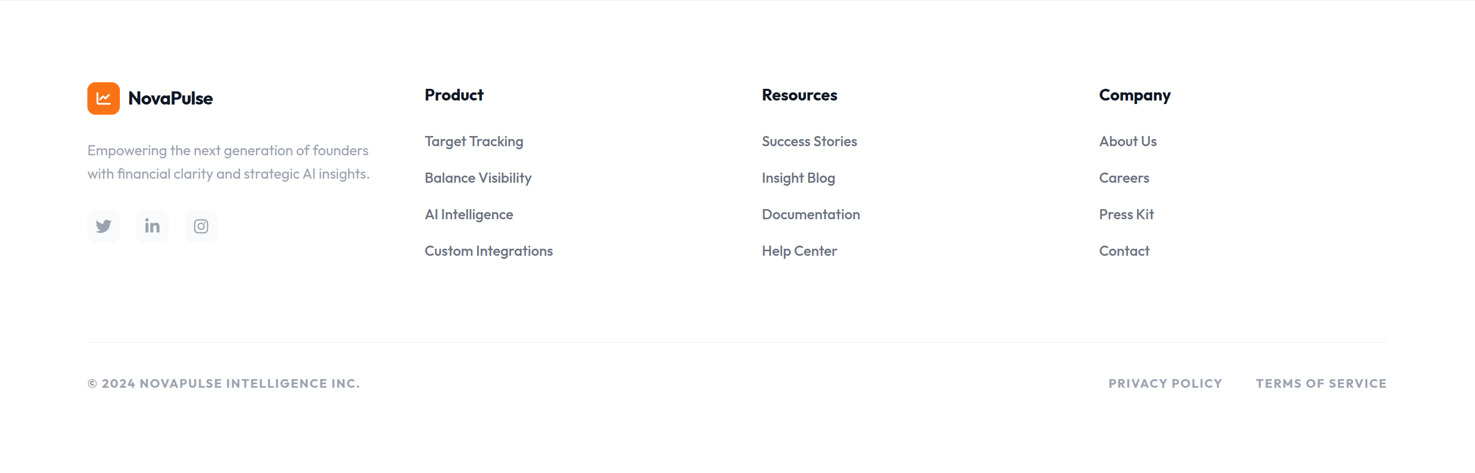NovaPulse Footer preview