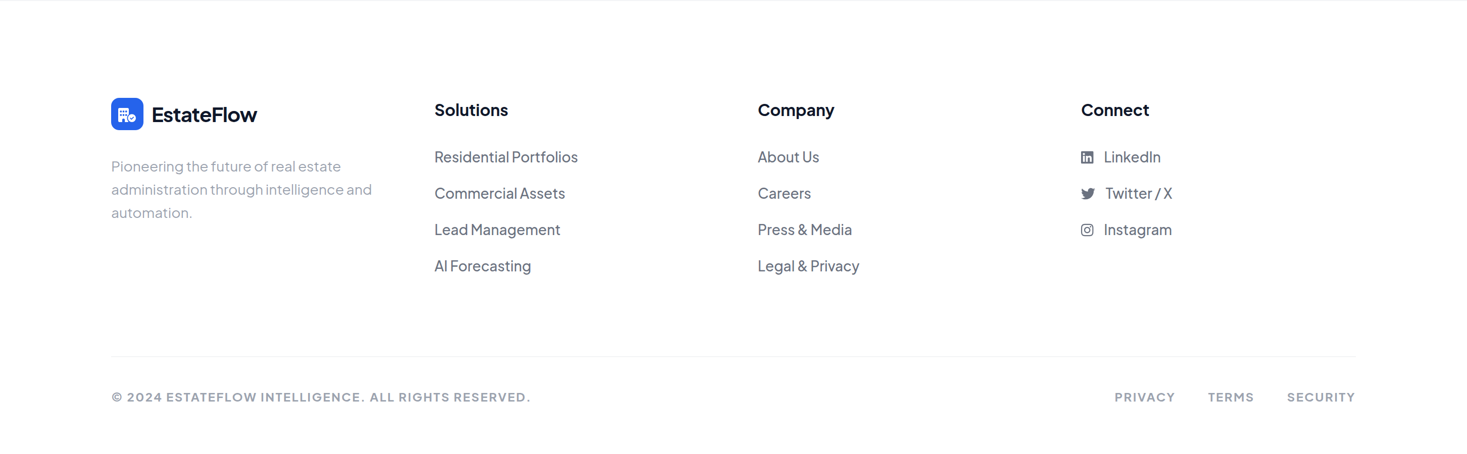 EstateFlow Footer preview