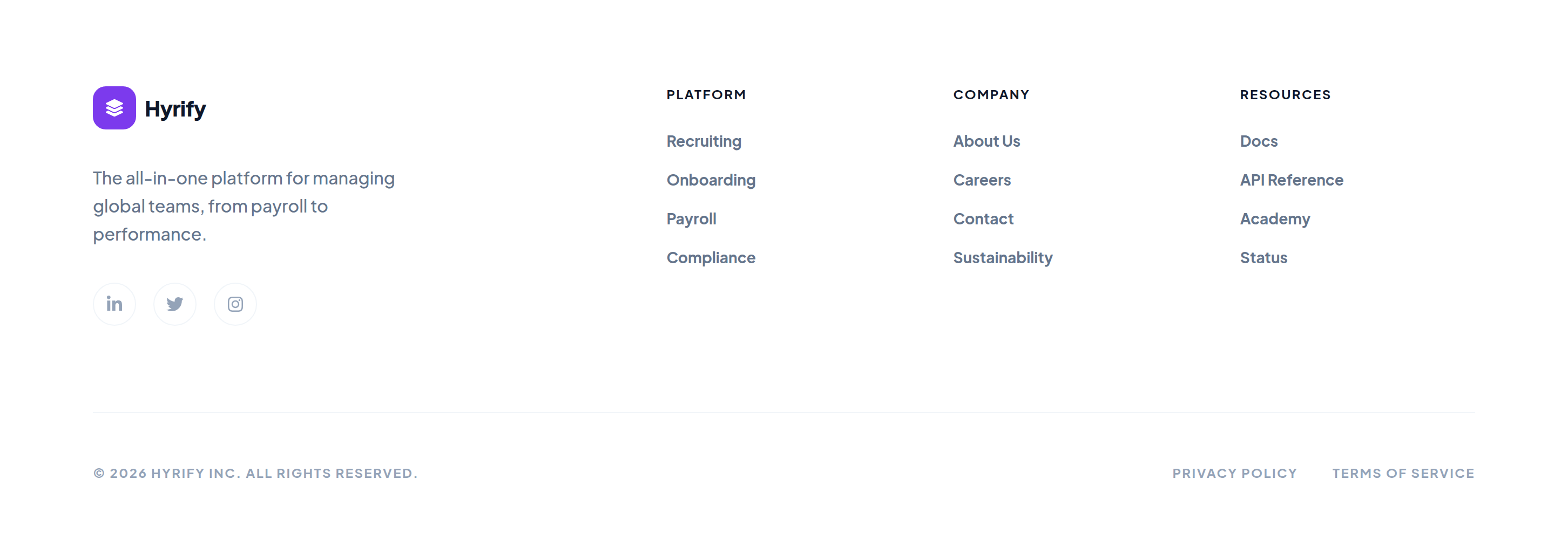 Hyrify Footer preview