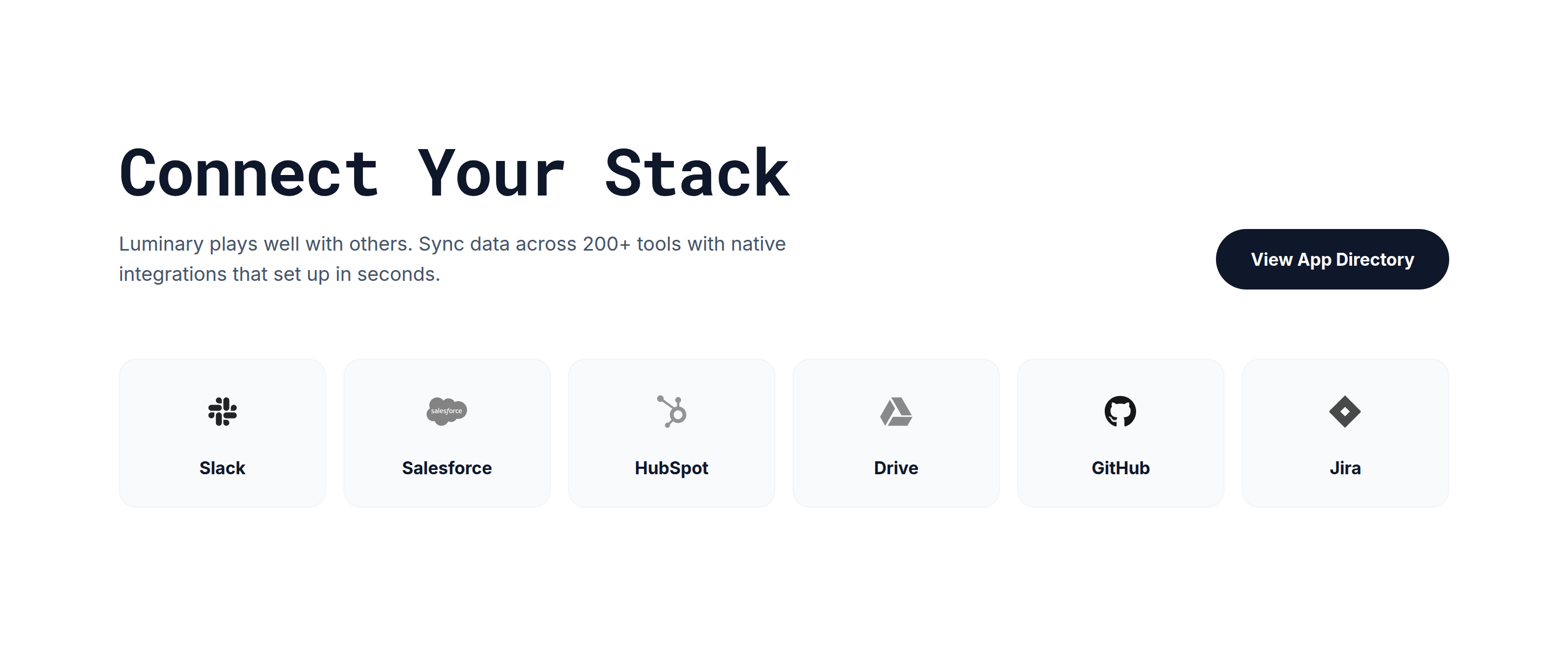 Luminary Integrations preview