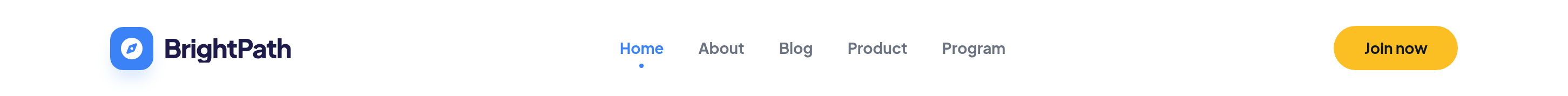 BrightPath Academy Navbar preview