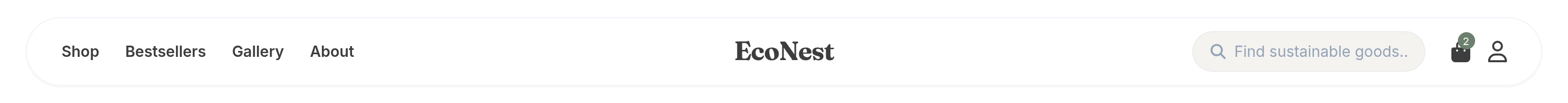 EcoNest Navbar preview