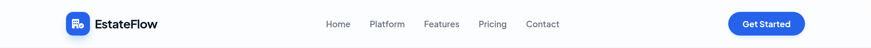 EstateFlow Navbar preview