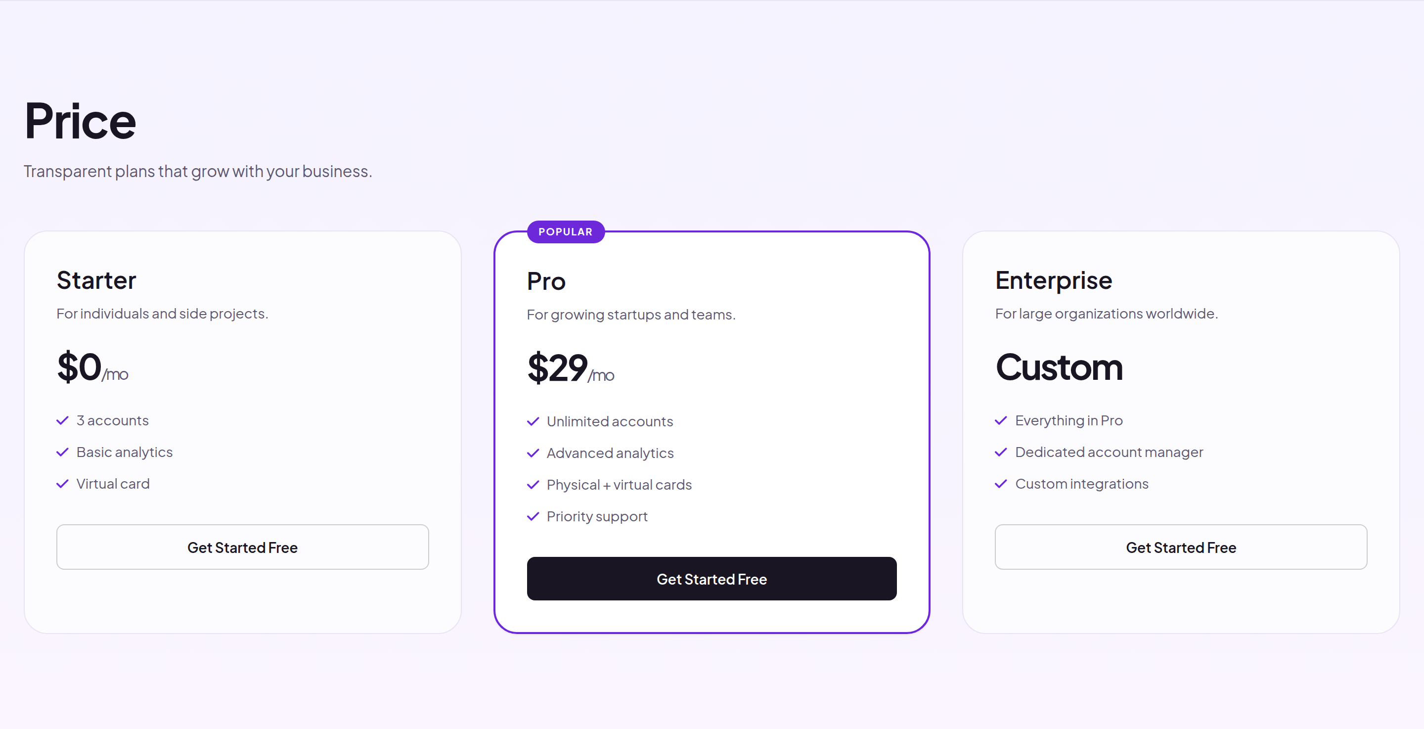 PayMe Pricing preview