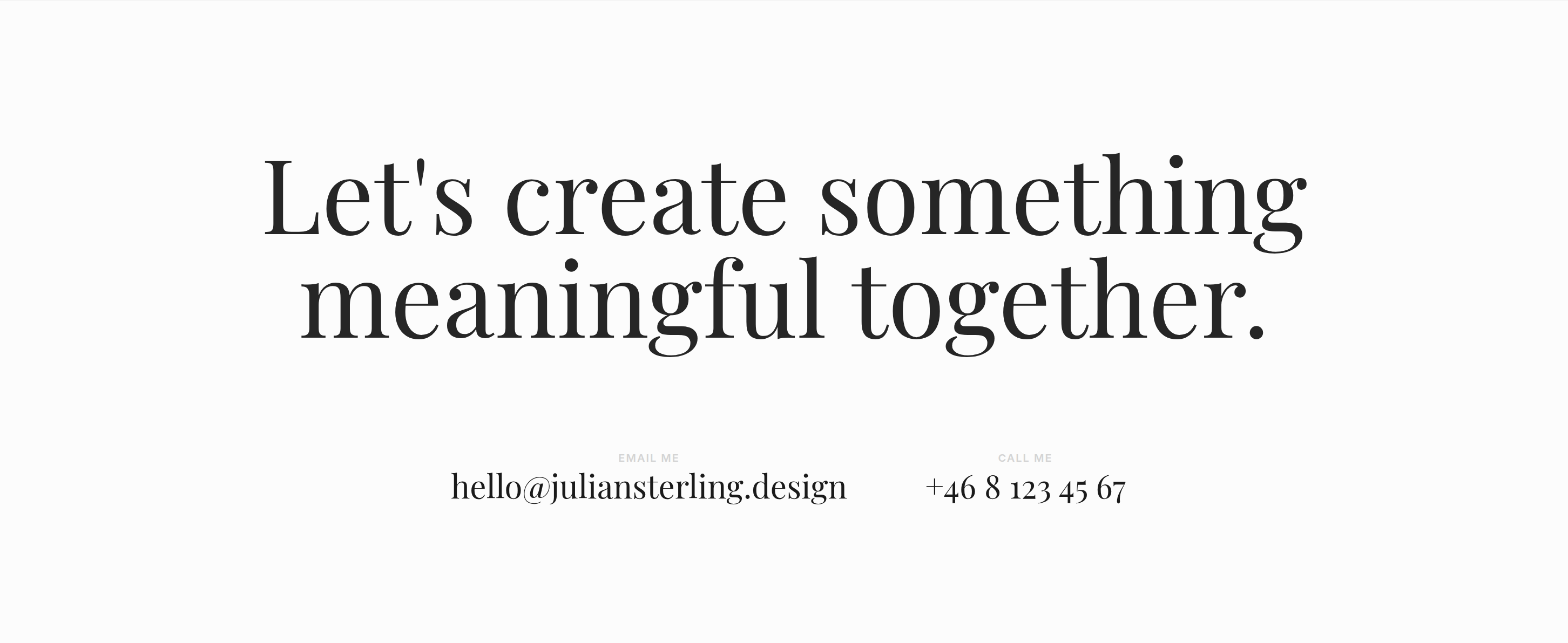 Julian Sterling Contact preview
