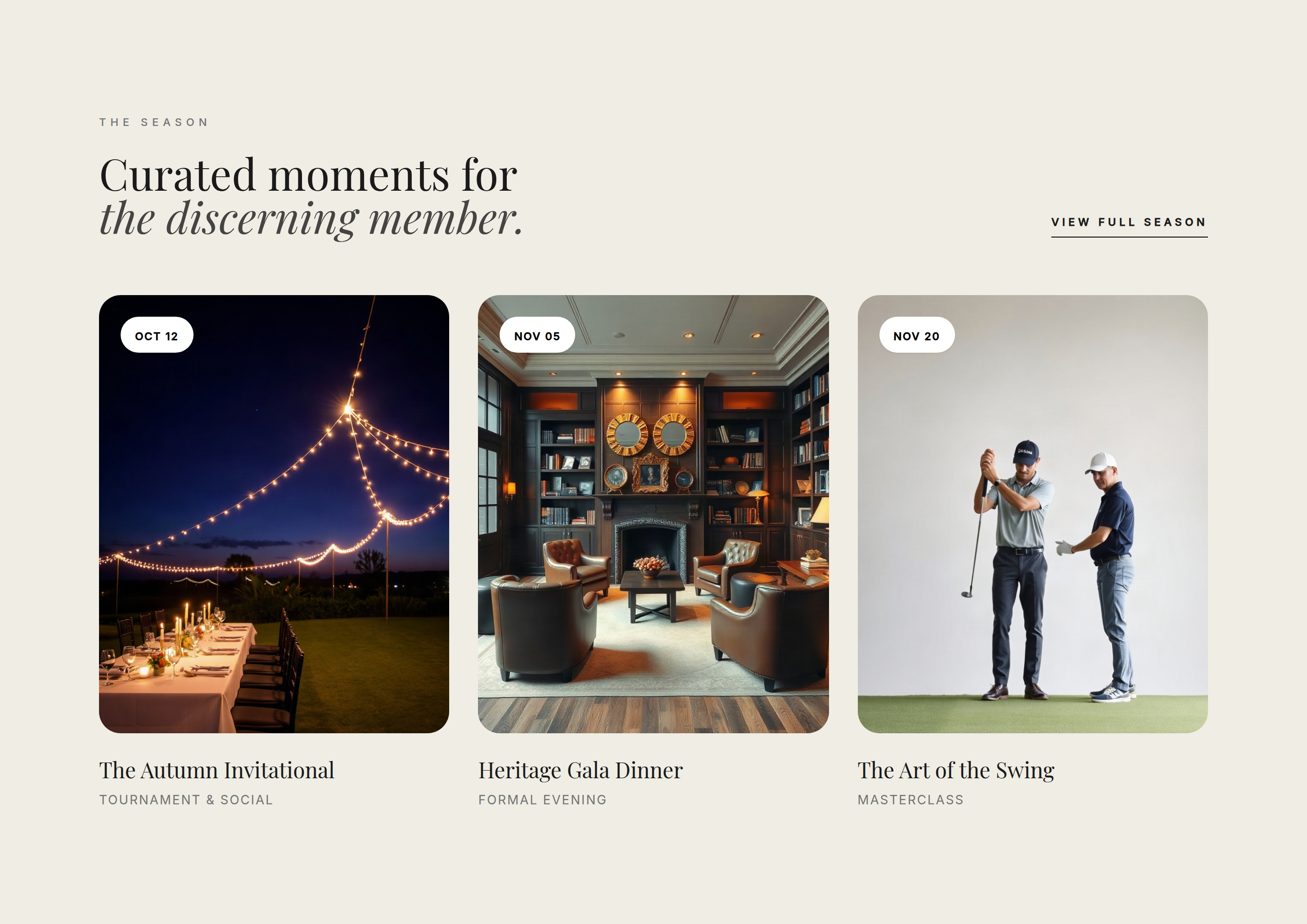 The Fairway Club Events preview