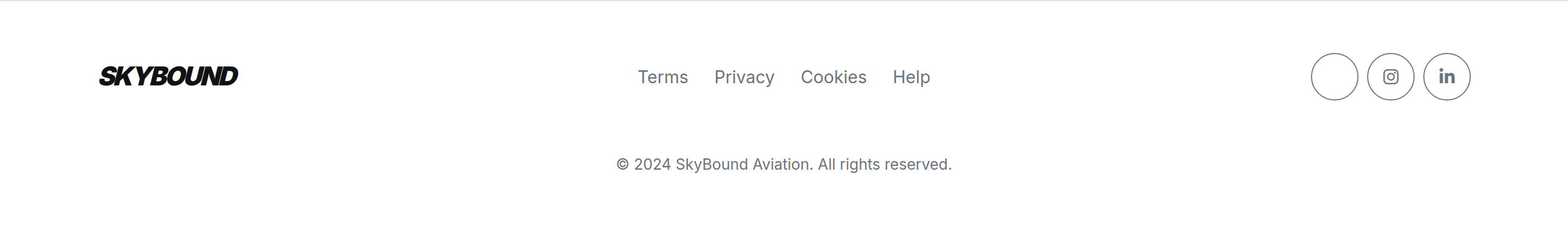 SkyBound Footer preview