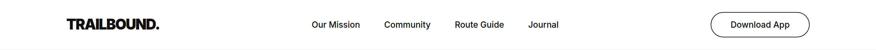 TrailBound Navbar preview