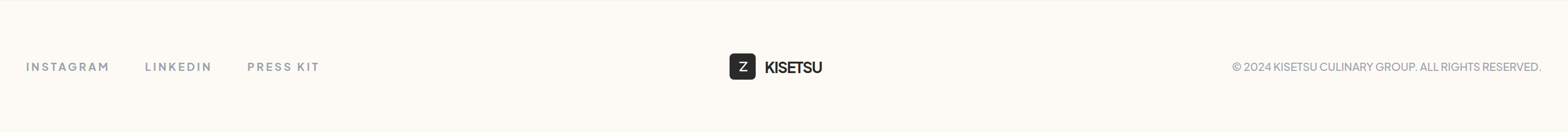 Kisetsu Footer preview