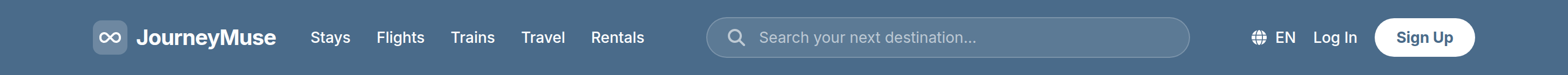 JourneyMuse Navbar preview