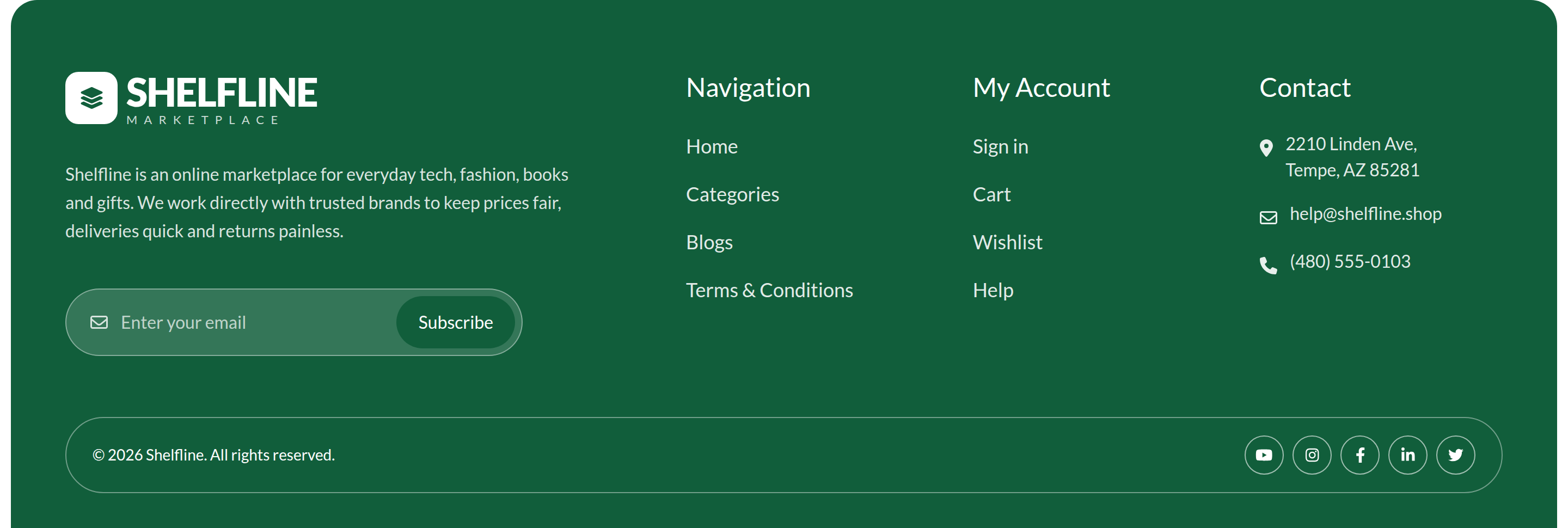 Shelfline Footer preview