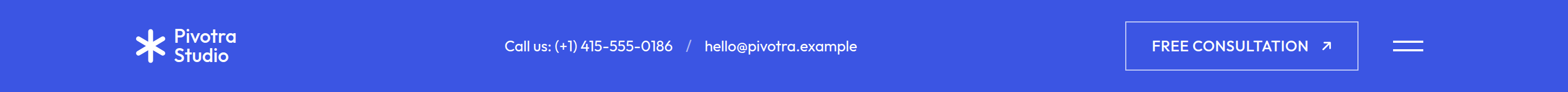 Pivotra Navbar preview