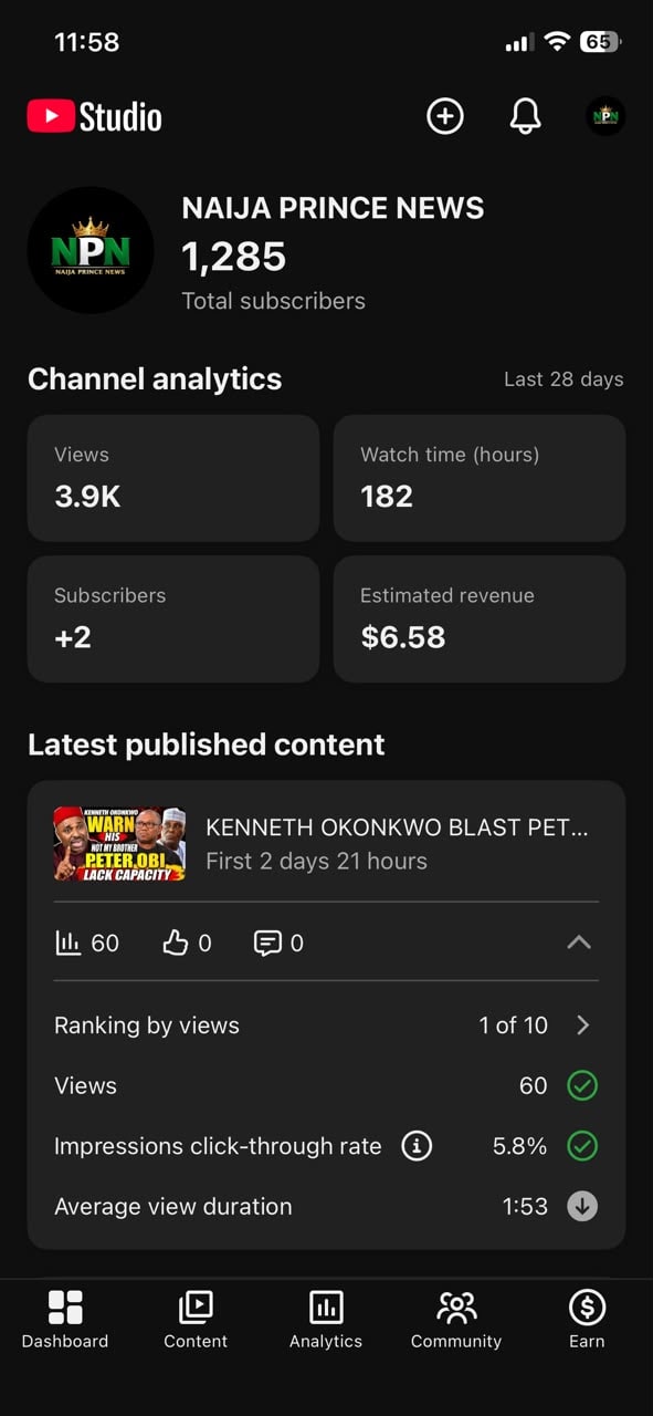 Monetized YouTube Channel for Sale