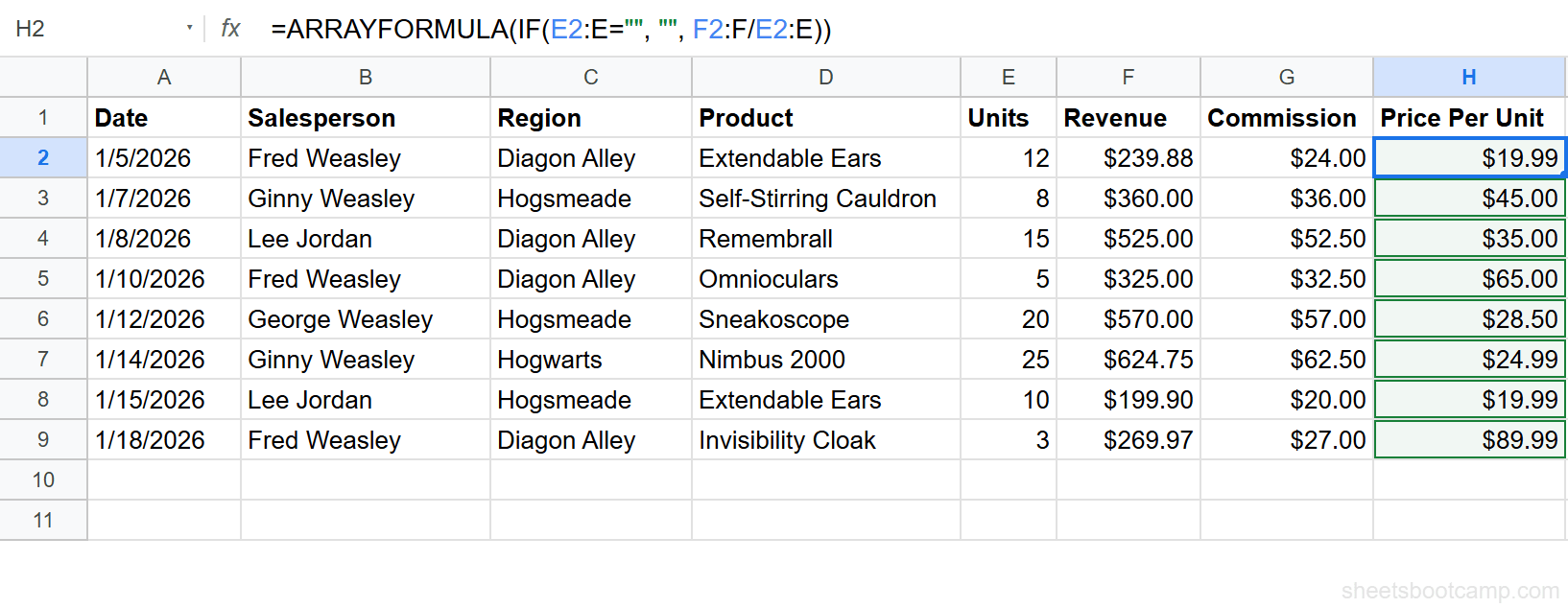 ARRAYFORMULA with IF wrapper handling blank rows below the data