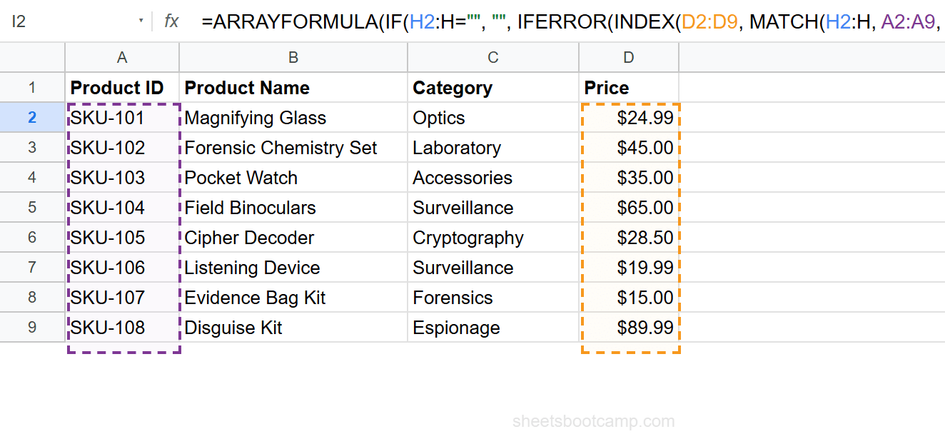 ARRAYFORMULA with open-ended range handling new rows automatically