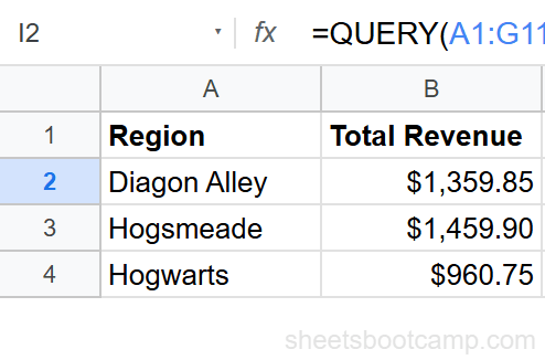 QUERY GROUP BY with LABEL renaming the sum column header