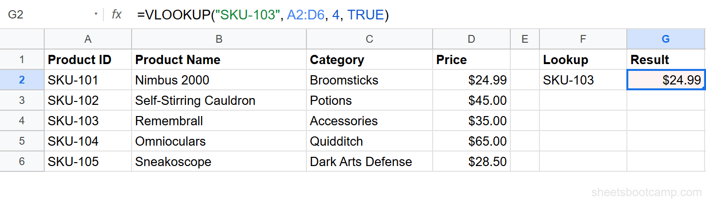 VLOOKUP returning wrong value when using TRUE on unsorted data