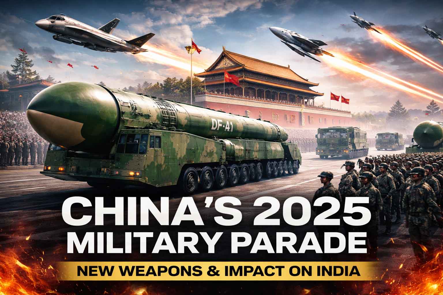 China Victory Day Parade 2025: New Weapons, Strategy, and Impact on India featured image