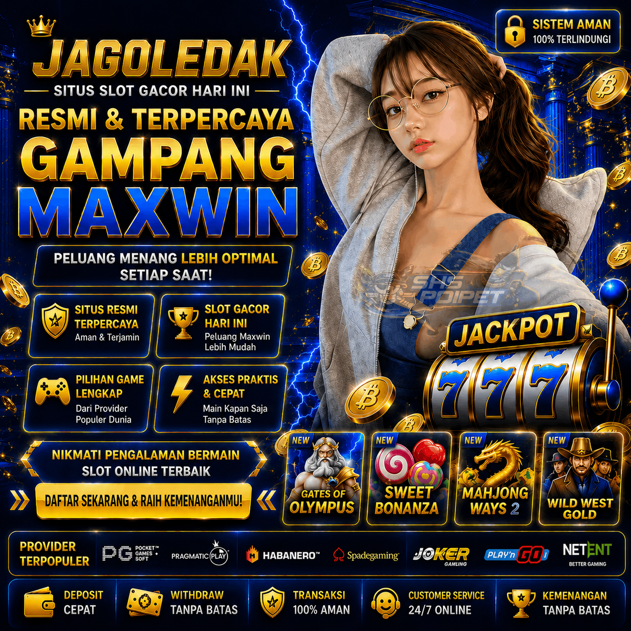 JAGOLEDAK: Link Demo Slot PG Soft Super Gacor Fitur Depo QRIS RTP 96% Dijamin Maxwin 