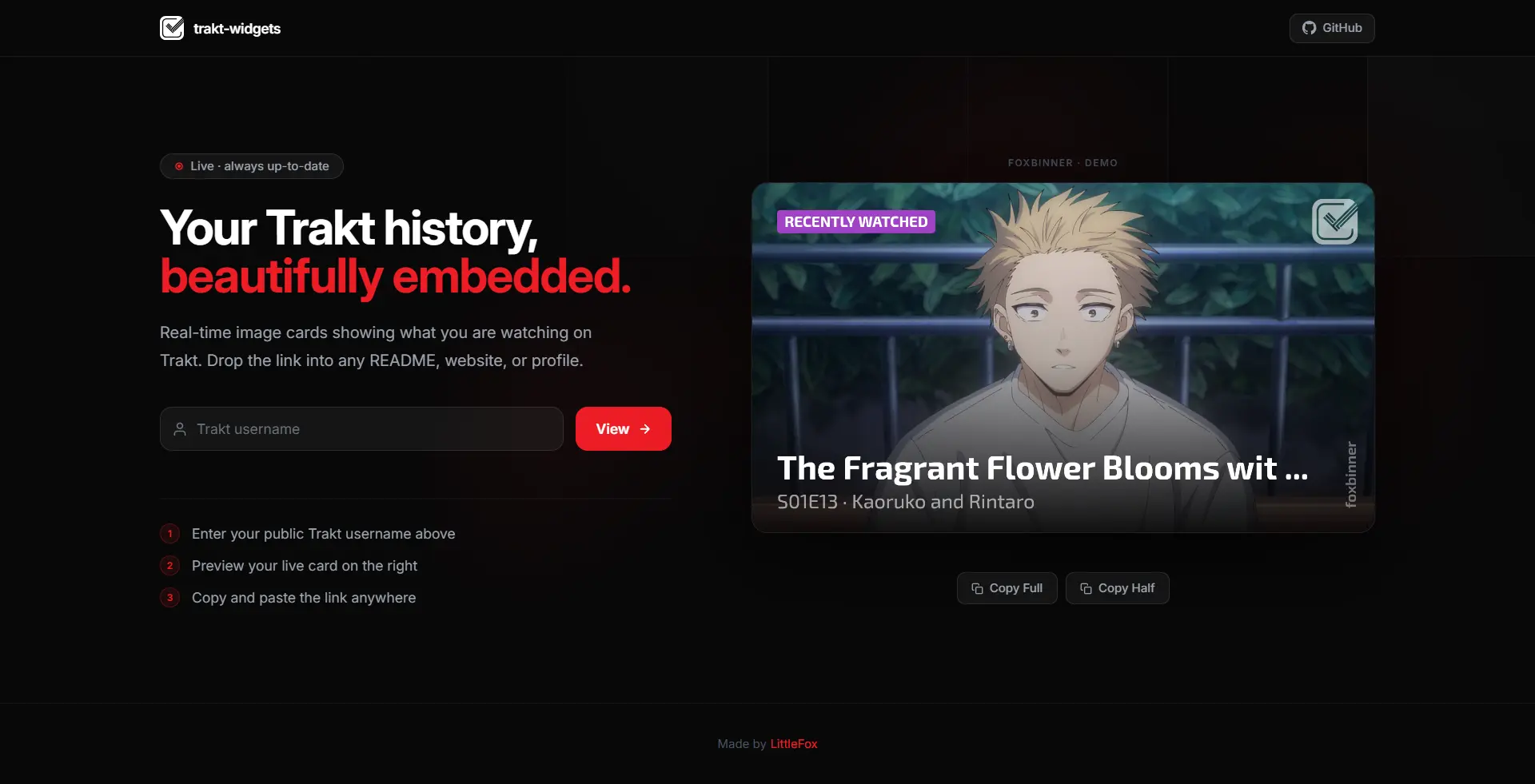Trakt Widgets